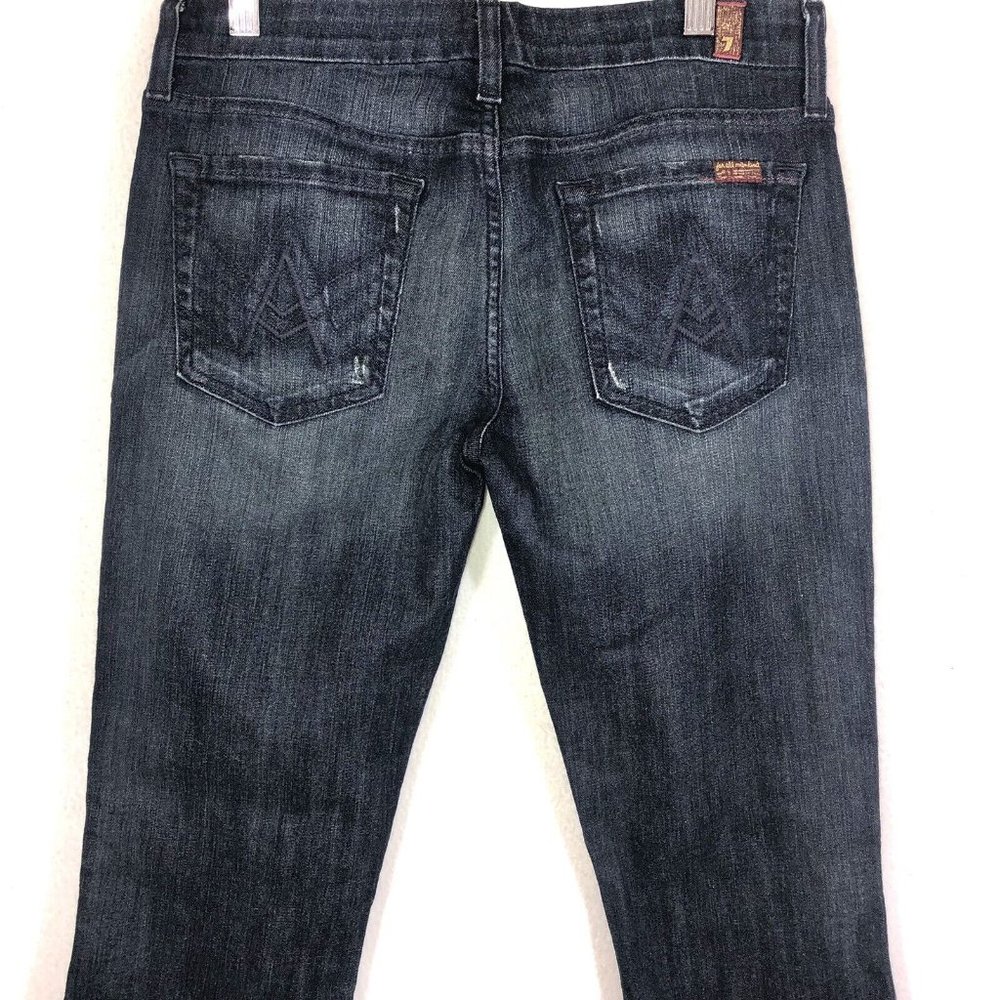 Womens 7 For All Mankind Dark Blue Wash Stretch Jeans Size 29